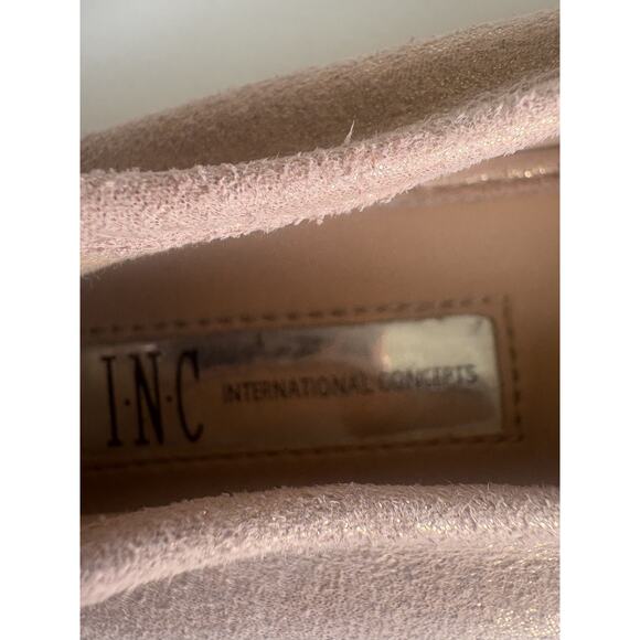 I.N.C. International Concepts Shoes Womens 7.5 M Sammee Slip On Gold Fabric - Picture 2 of 8